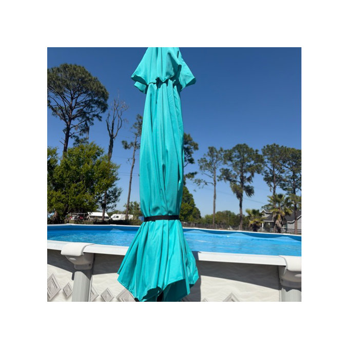 Lyon Market Umbrella with Crank Lift - Pink, 108" W x 108" D