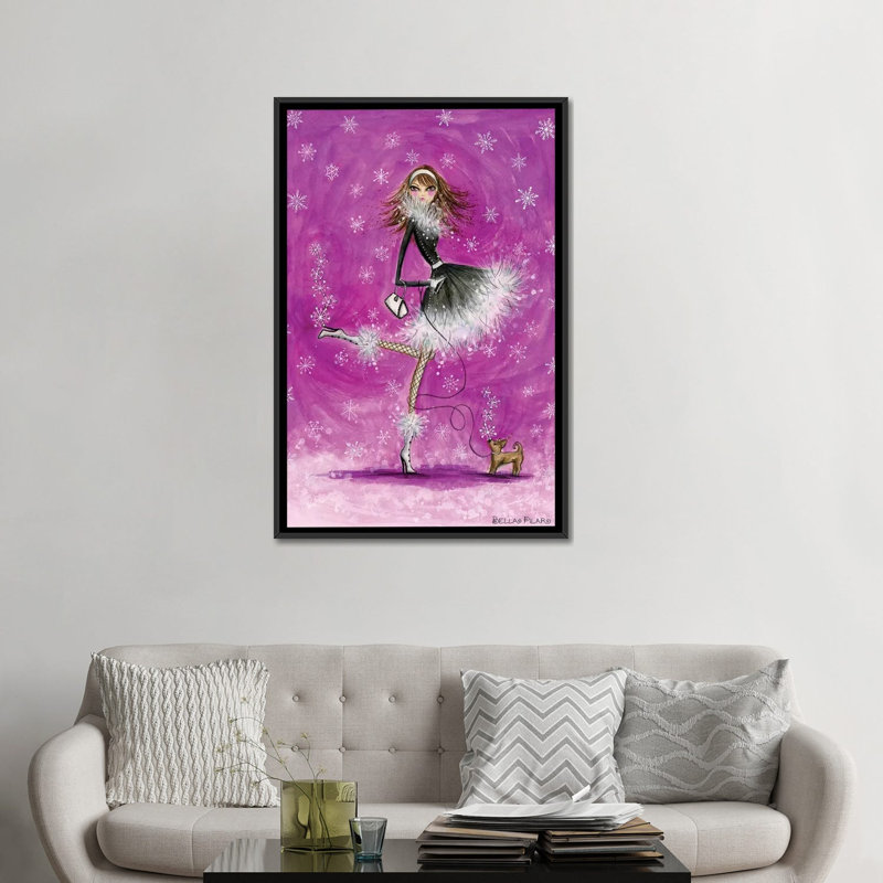 «Bella» par Bella Pilar, reproduction sur toile tendue, H 48 po x l 32 po x P 1,5 po, Toile encadrée noire, Pas de tapis
