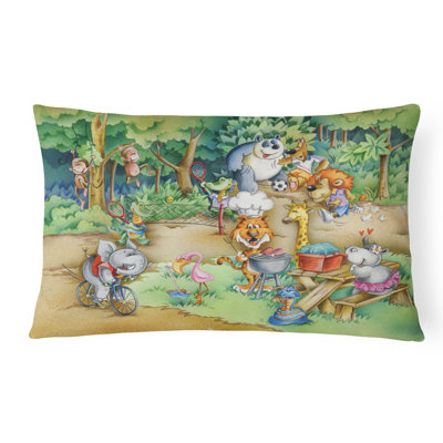  Coussin décoratif intérieur / extérieur Animaux en pique-nique