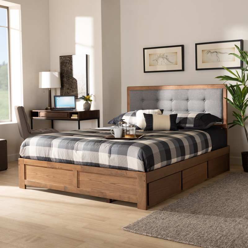Upholstered Platform Storage Bed, Full/Double