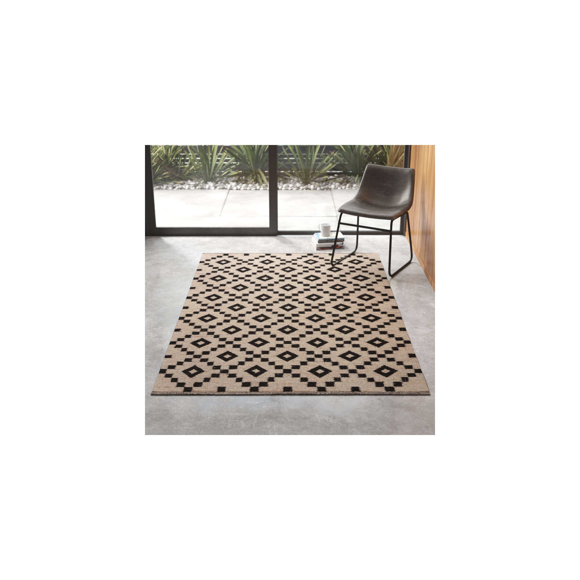 Byrne Handmade Wool Rug, Rectangle 5' x 8'