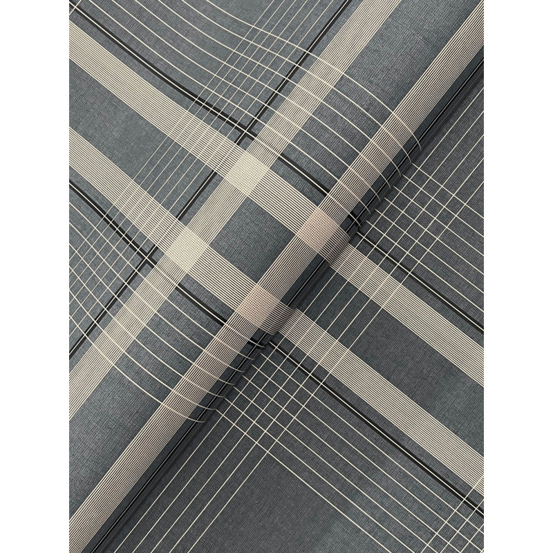 Papier peint à carreaux gris anthracite Country Club, Gris anthracite