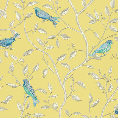 Finches 10.05m x 52cm Matte Wallpaper Roll