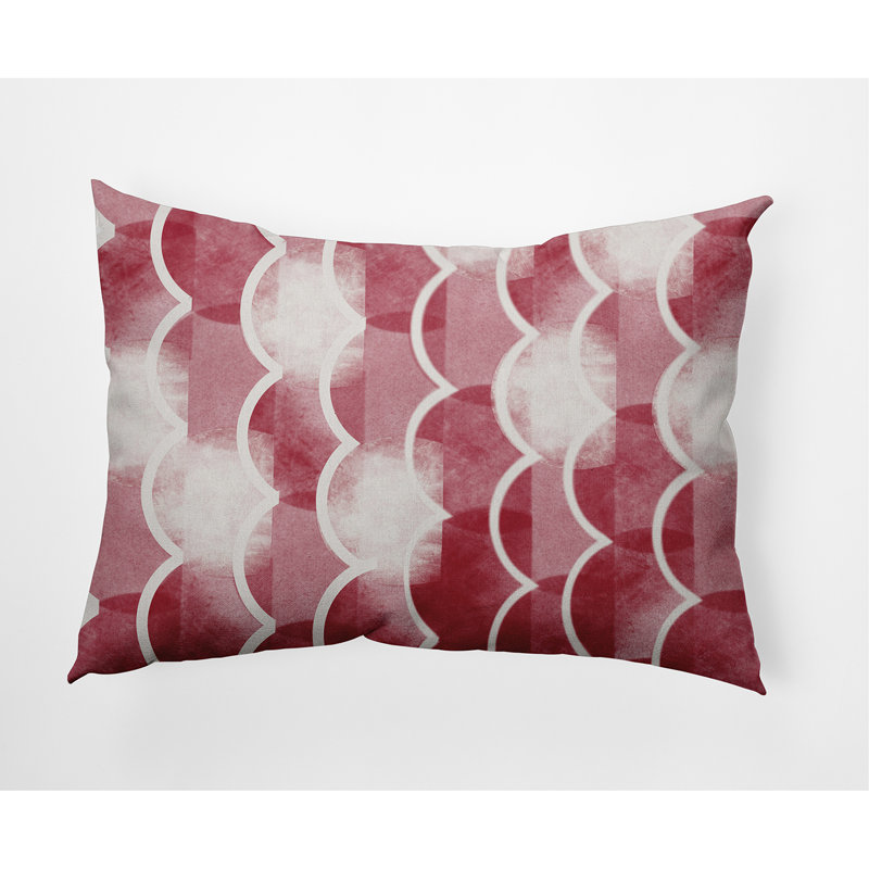 Housse et insert de coussin rectangulaire en coton Zircoland, Rouge
