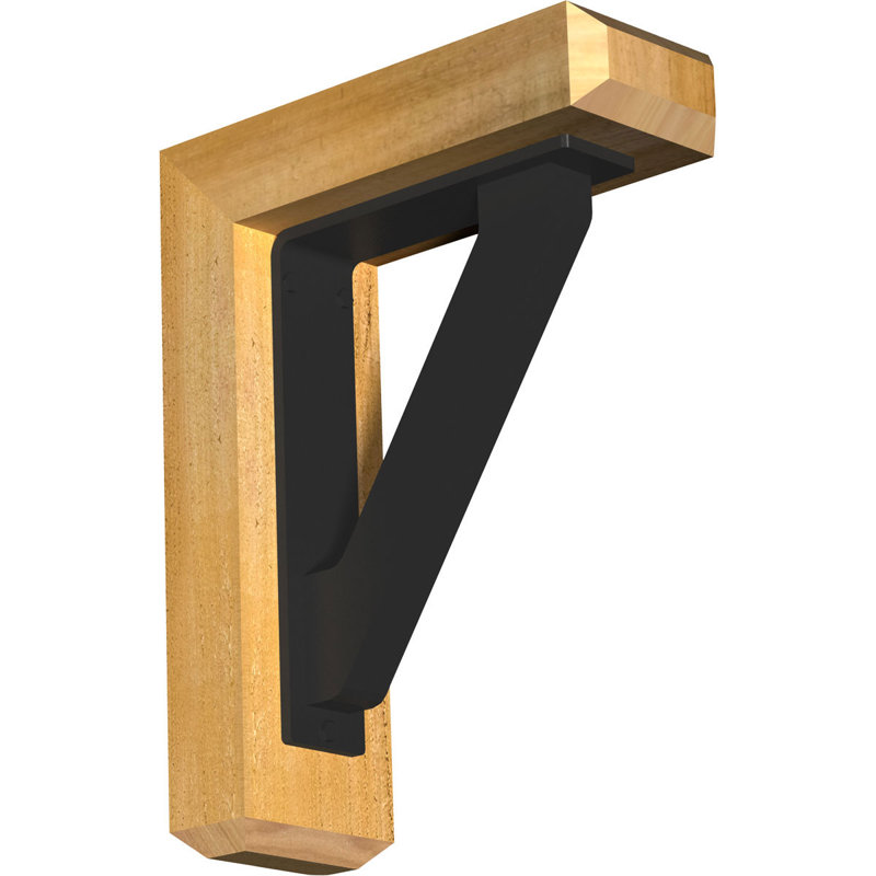 Craftsman 4" Triple Brace Ironcrest Bracket, 14"H x 11 1/2"D, 3 1/2"W x 2"T Western Red Cedar (Smooth)