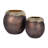 Pillar Holder Glass Aluminum Glam Style Elegant Decorative Taper Candle Holder with Sculptural Form and Textured Metallic Rim for Modern Versatile Accent Display-86732275