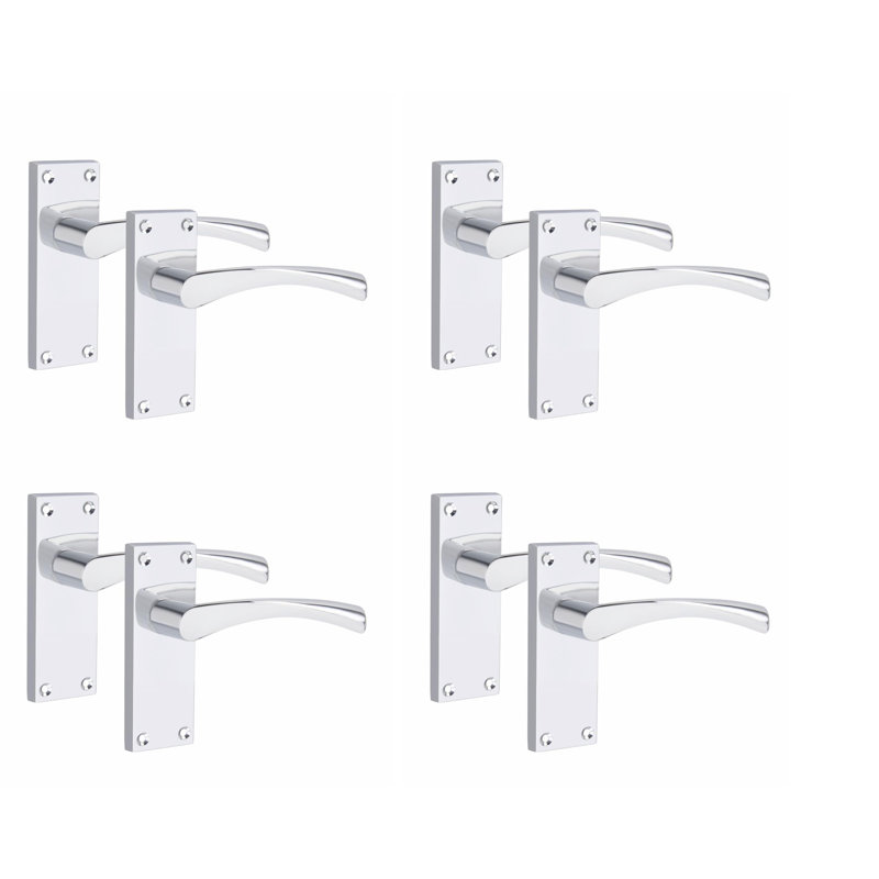  4 Pairs Victorian Scroll Astrid Handle Latch Door Handles
