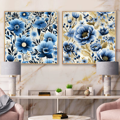 Heise - Ensemble de 2 collages floraux carrés