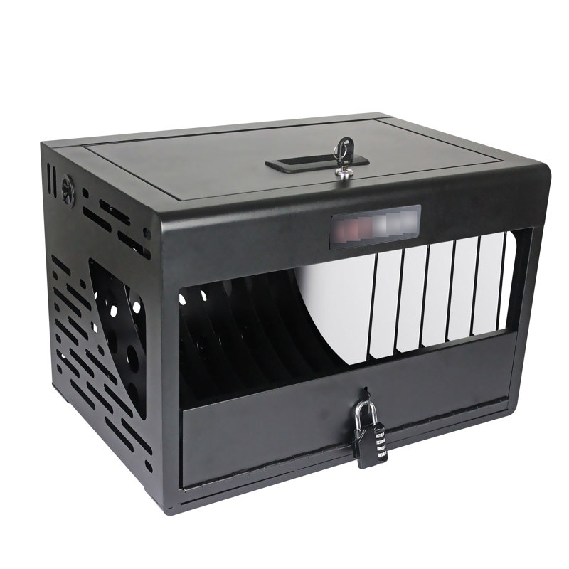 Station de charge verrouillable pour ordinateur portable - version noire et verrou, Black