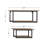 Metal 4 Shelves Brown Wall Shelf Set