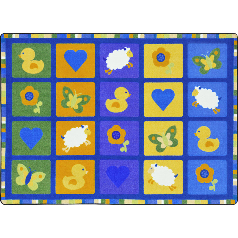 Tapis Kid Essentials Spring Things, Rectangle 5 pi 4 po x 7 pi 8 po