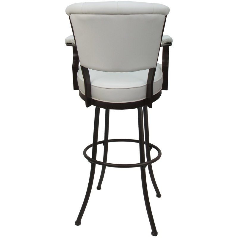 Tabouret très grand Hallah, Blanc / brun