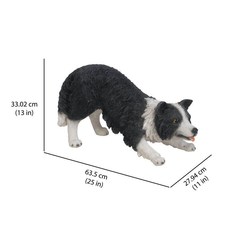 Border Collie Garden Statue