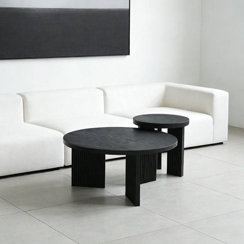 Table basse et table de bout, Noir