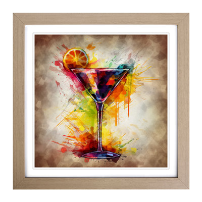 Cocktail Abstract Art No.2 - Framed Print