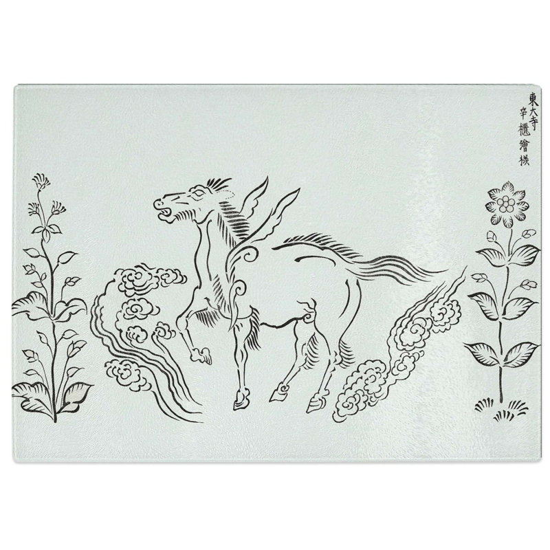 Tempered Glass Pegasus by Taguchi Tomoki Chopping Board, 39 cm W x 28.5 cm L