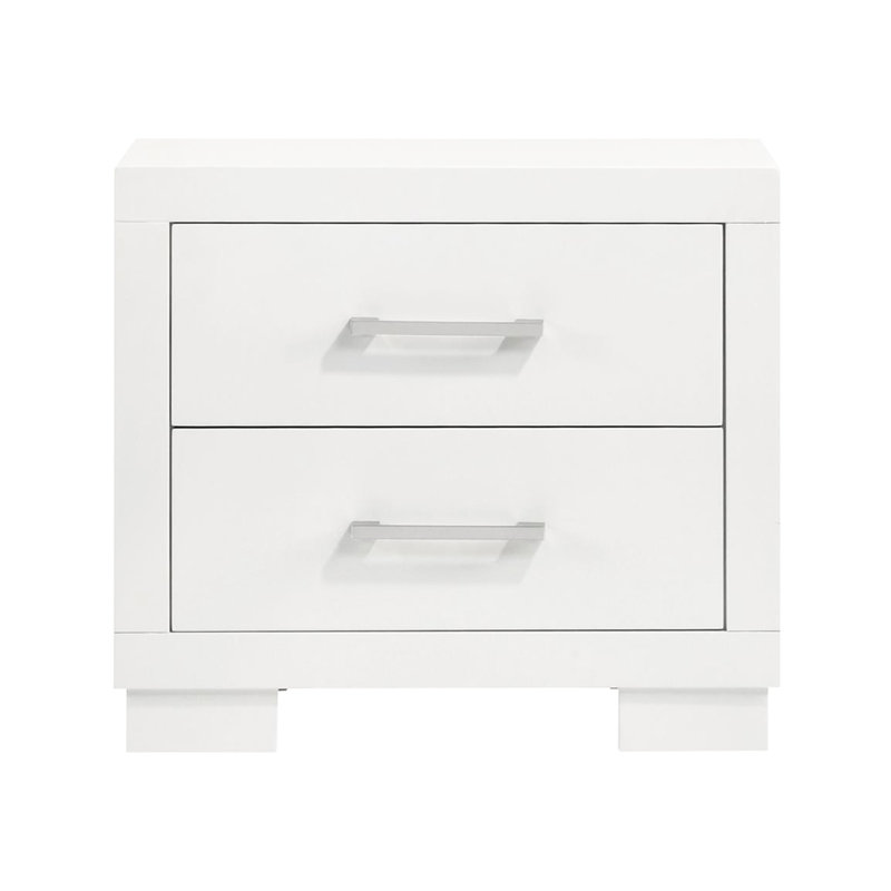 Attrayante table de chevet blanc crème avec 2 rangements de tiroirs pour des tiroirs crémeux essentiels et une esthétique épurée