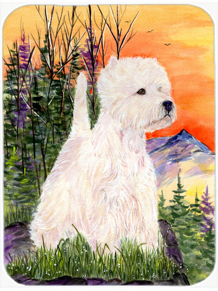 Planche à découper en verre westie east urban home