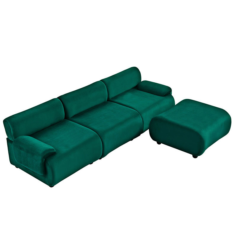 Canapé modulaire Demba, Tissu vert