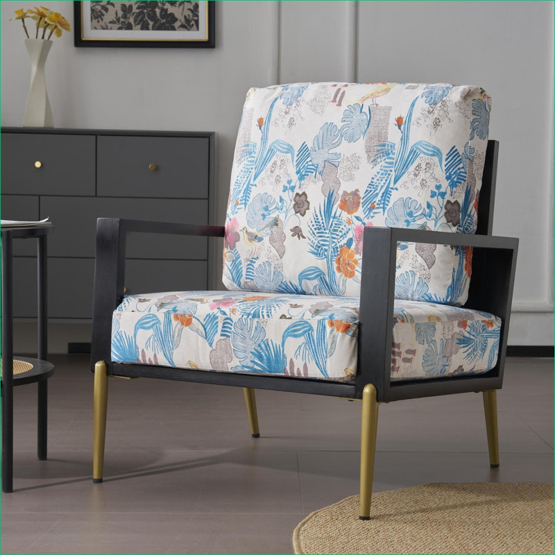 Fauteuil d'appoint en velours bleu royal rétro Mid-Century Balcon