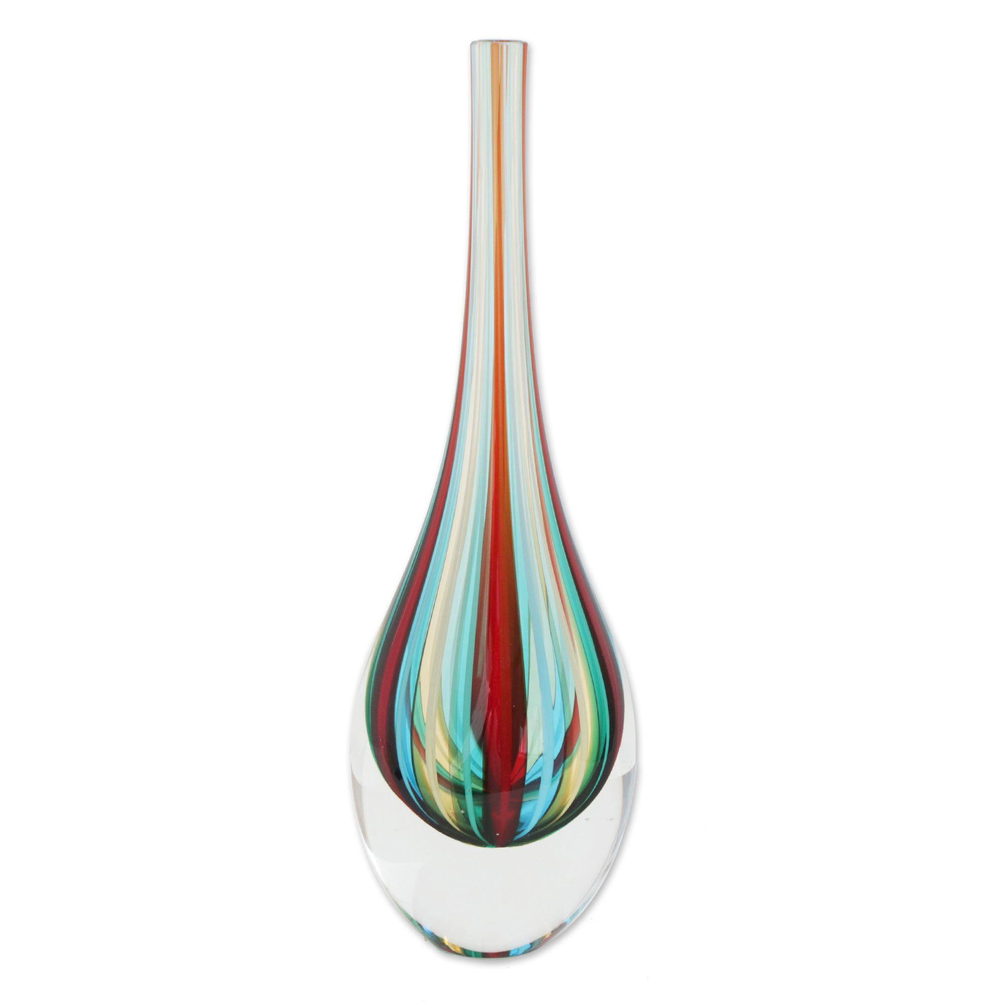 Brayden Studio® Aneesaa Handmade Glass Floor Vase | Wayfair