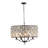 24.4" 8-Light Modern Transitional Crystal Drum Chandelier Matte Black Finish