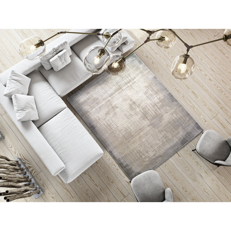 Derlyum Machine Woven Grey Indoor Rug, Rectangle  160 x 230cm