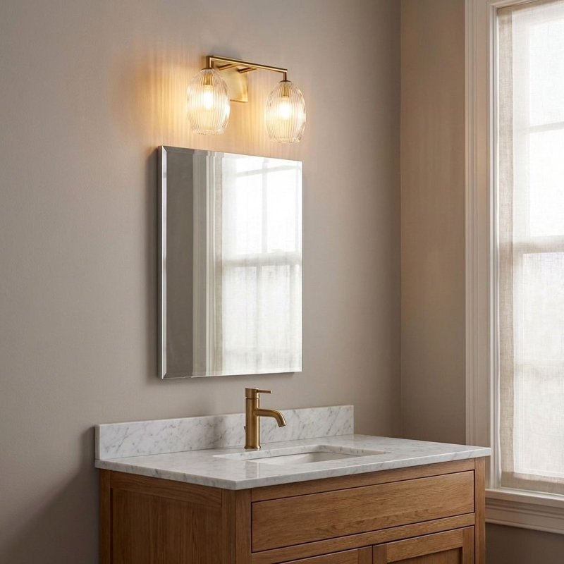 Wilmont Vanity Light, 2, Burnished Brass