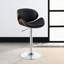 Tabouret de bar noir Galasso pour un espace repas élégant et sophistiqué