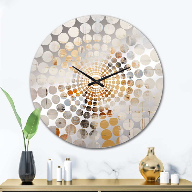 Horloge murale Stannis - Collages abstraits, Très grand