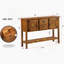 Buffet de rangement en bois massif de style rétro avec beaucoup d'espace, une fabrication durable et une utilisation polyvalente pour la décoration intérieure