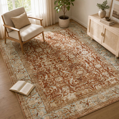 Oriental Machine Printed Area Rug