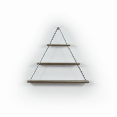 Moset Floating Wall Decor Wall Mounted Rustic Decorative Hanging Metal Bracket Triangle Shelf For Books