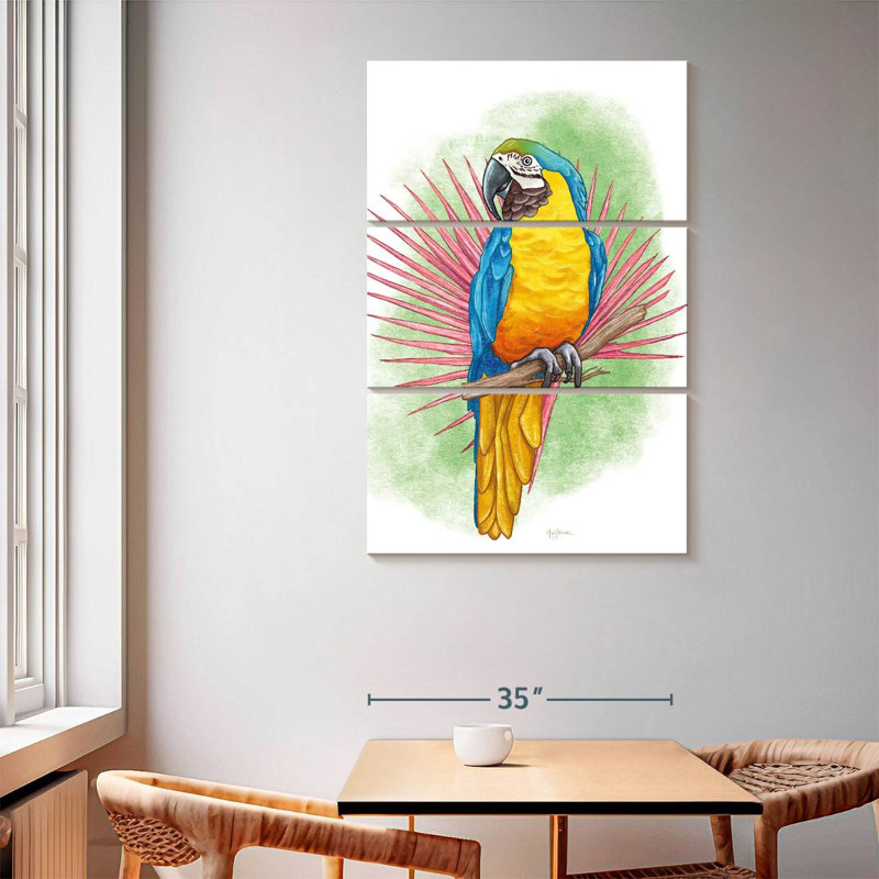 Brampt Tropical Macaw Flair, 65" H x 42" W