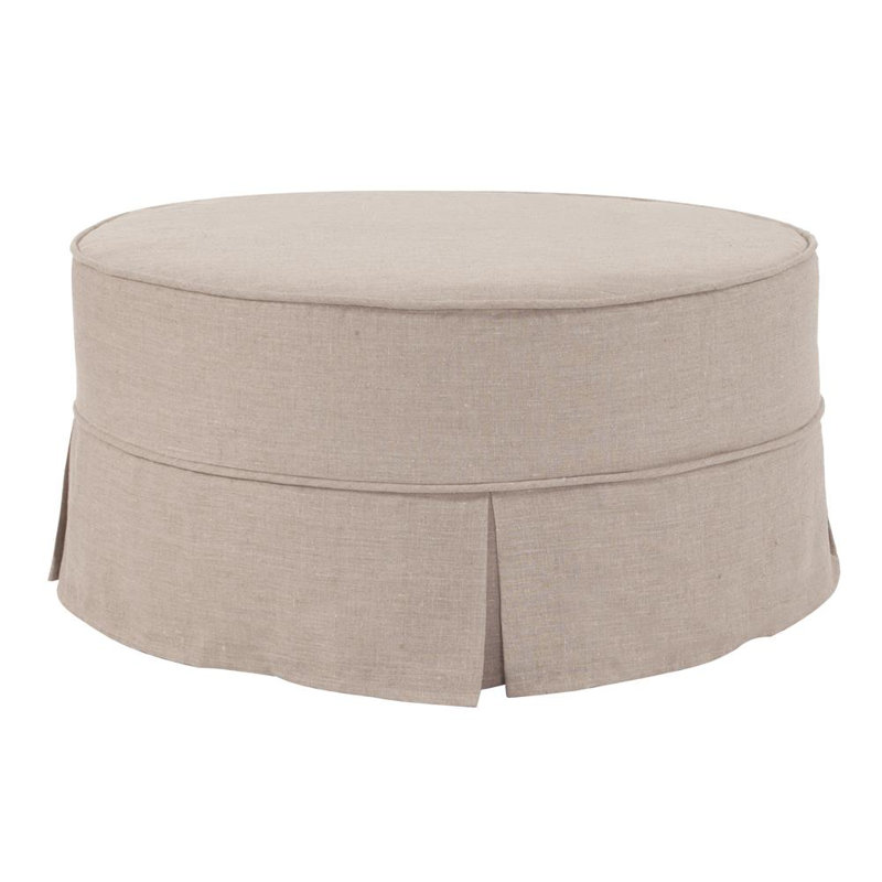 Repose-pieds 36 po 100% lin de couleur unie