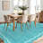 Bordered Design Machine Washable Rug with Rubber Backing for Living Room Modern Non-Slip Dining Room Rug Easy-Cleaning Floor Carpet for Bedroom-137413925-139528985