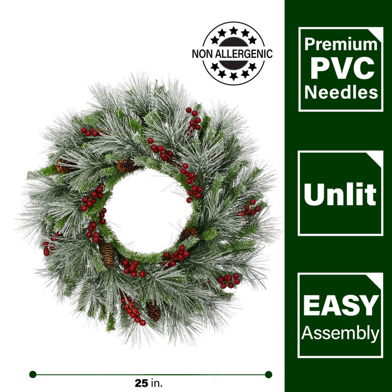 Buffalo Fir Faux 25'' Wreath