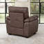 36.8"Cozy Leathaire Armchair with Throw Pillow-116533702