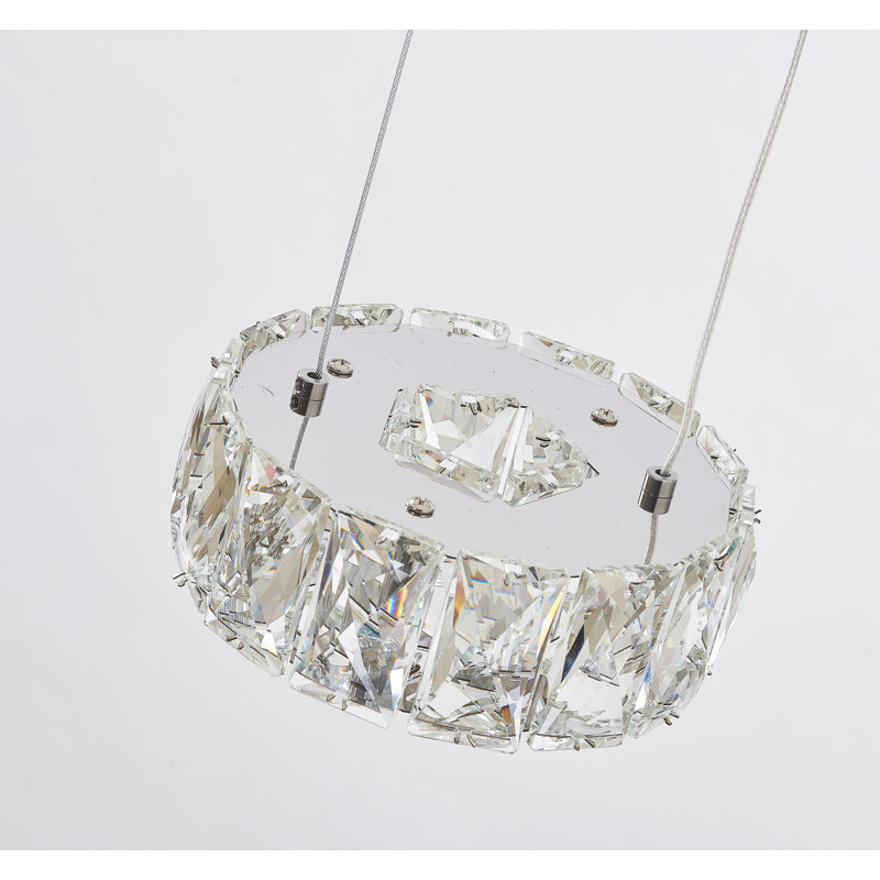 Modern LED Round Crystal Pendant