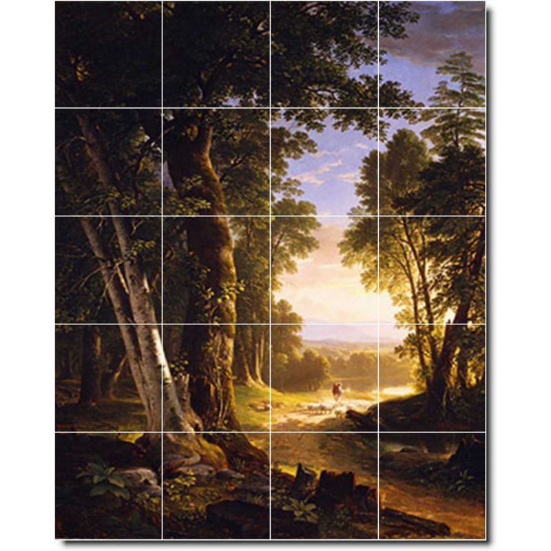 24" x 30" Ceramic Painting Decorative Mural Tile 6" x 6", Landscape 02569