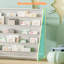 5 Tier Metal Bookshelf With Canvas Storage Pockets, Reinforced Stable Frame, Freestanding Forward-Facing Book Storage For Bedroom, Playroom Or Living Room