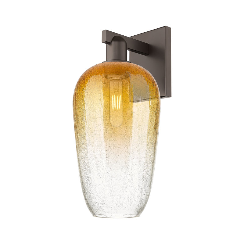Kazmierski - Nickel satiné brossé - Applique murale, Clear / Oil Rubbed Bronze