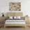  Lit double de style moderne Mid-Century l 58,7 po Aleshire avec tête de lit à chevrons