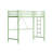 Green Loft Bed Twin Size With Ladder And Guardrail,Metal Slats Support No Box Spring Needed Small Space Saving Furniture For Bedroom Dorm-867625305-867625308