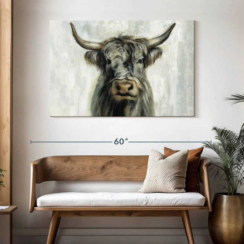 Brampt Highland Cow Horizontal, 32" H x 48" W