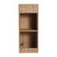 Meuble-lavabo mural 30 po avec lavabo en résine gauche, tiroir à fermeture en douceur et armoire latérale