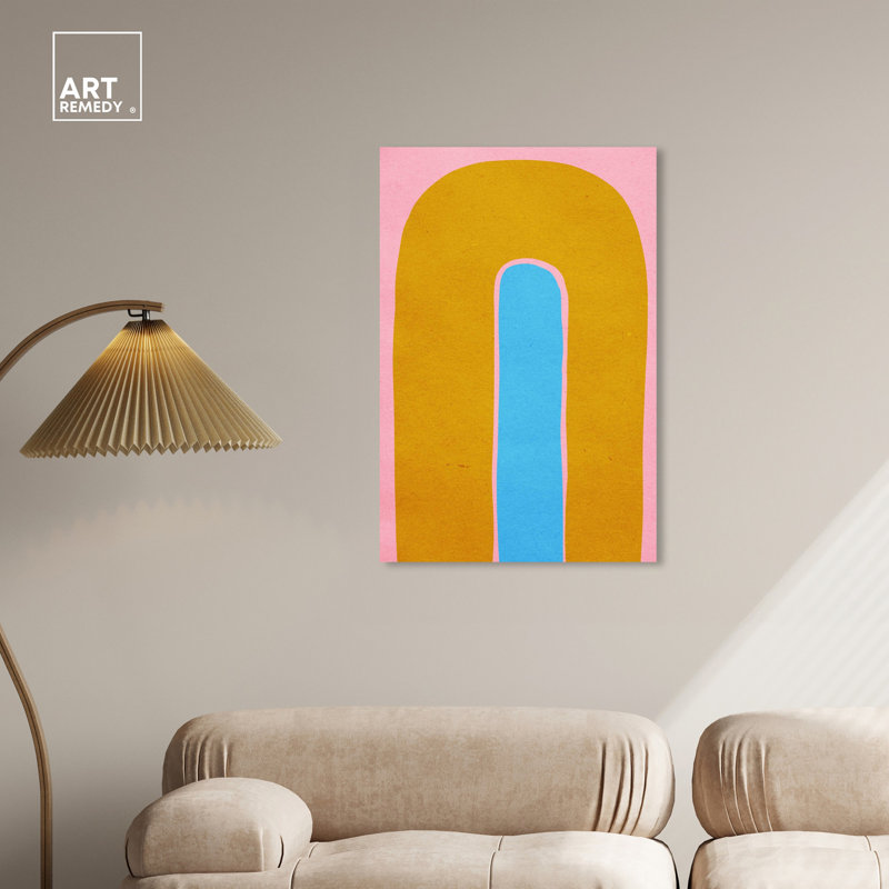 Colorful Modern Abstract Geometric Canvas Wall Art, 24" x 36"