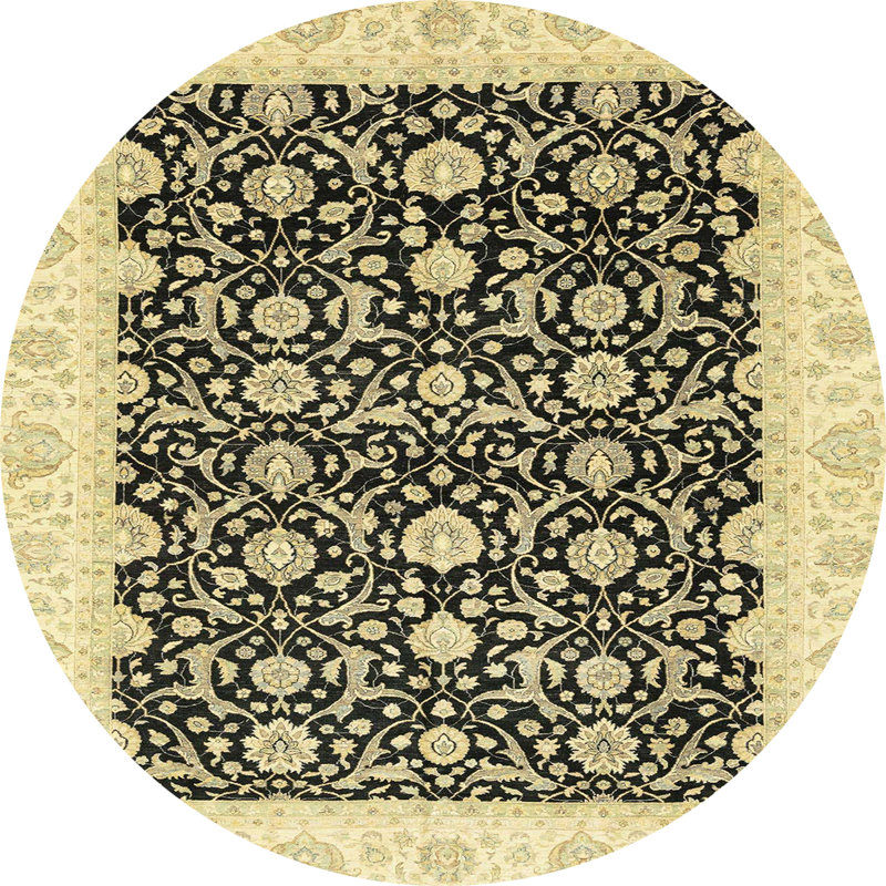 Tapis abstrait moderne 3676, Rond 7 pi