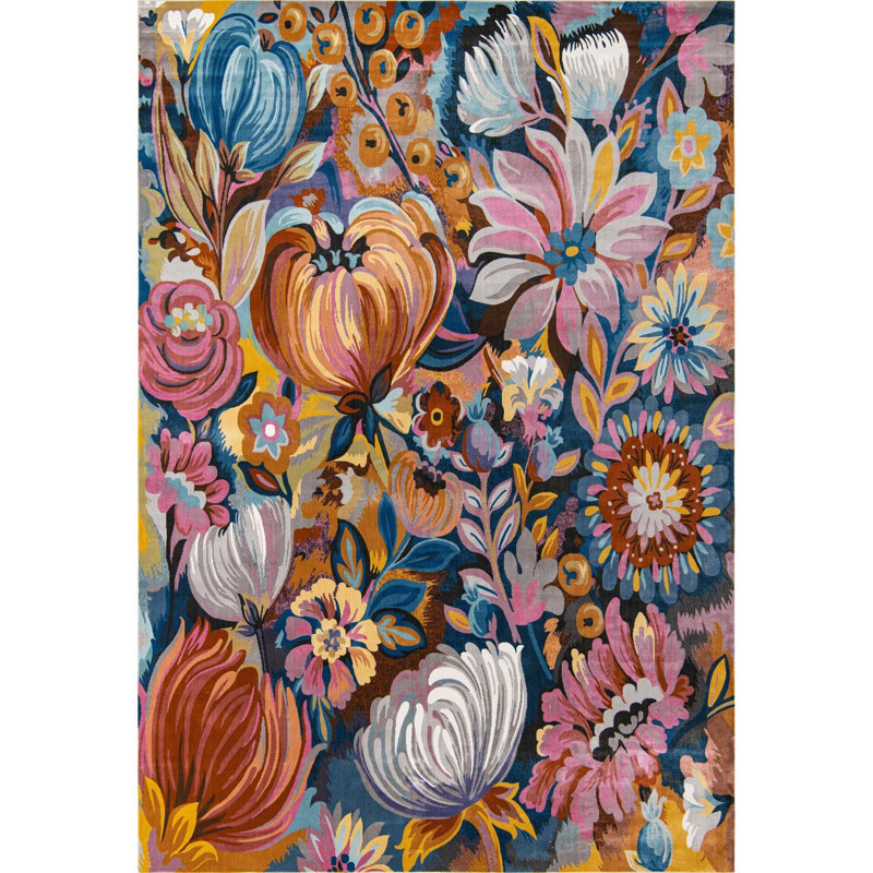 Clydine Floral Indoor Rug, Rectangle 10' x 14'