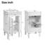 Armoire de salle de bain de style français 18 po avec rangement, solution pour petit espace avec lavabo en céramique, tablette réglable, charnières à fermeture en douceur-126232815